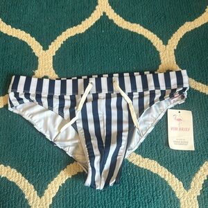 Von Brief Navy Stripes Swim Brief